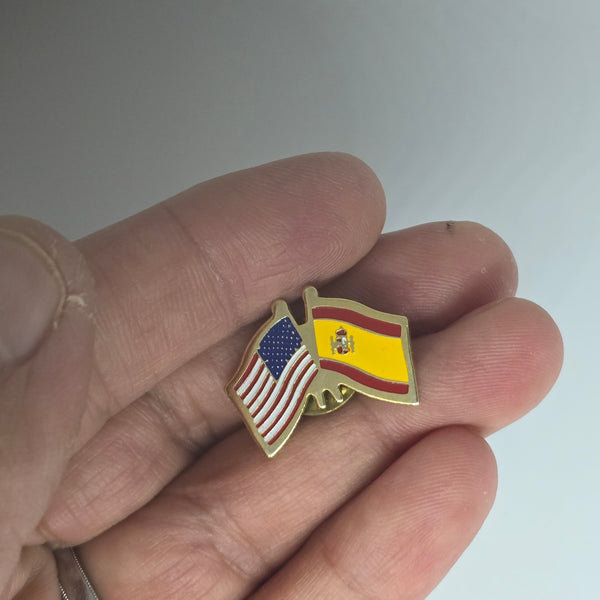 USA / Spain Mini Enamel Pin - 20240318B