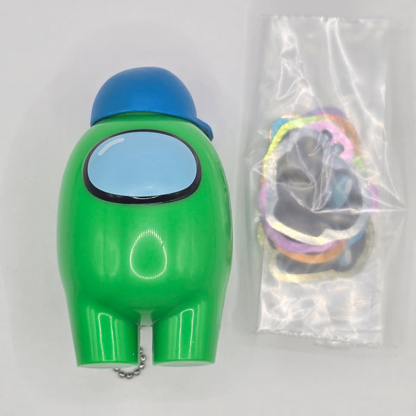 Among Us Keychain Plastic Mini Figure w/ Prism Stickers - Green - 20240404 - RWK316