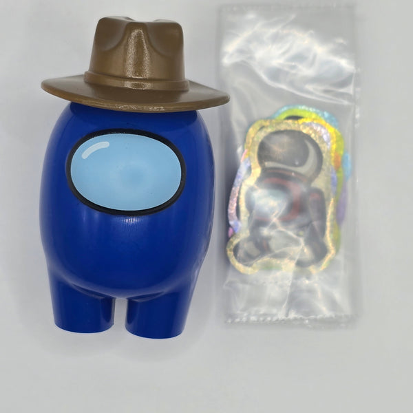 Among Us Keychain Plastic Mini Figure w/ Prism Stickers - Blue - 20240404 - RWK316