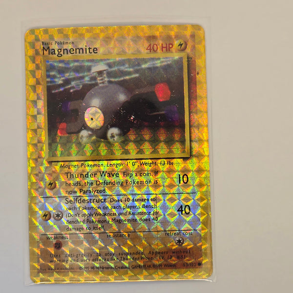 Vintage Pokemon Boot Vending Machine Sticker Card - Prism / Holo / Foil / etc. - Magnemite - 20240423C