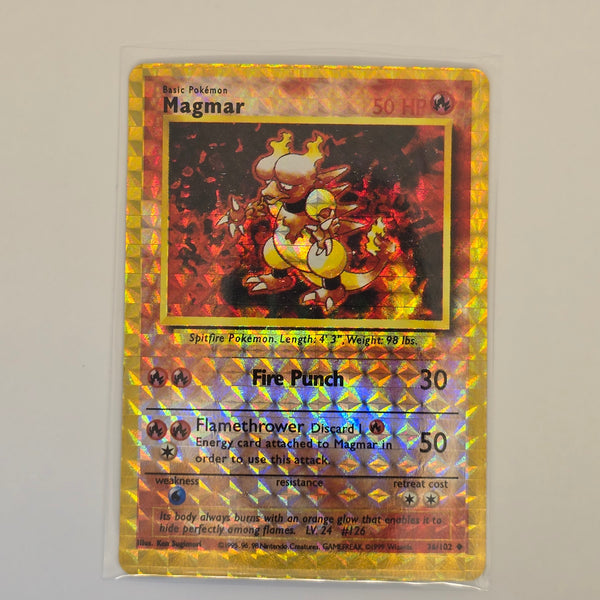 Vintage Pokemon Boot Vending Machine Sticker Card - Prism / Holo / Foil / etc. - Magmar - 20240423C