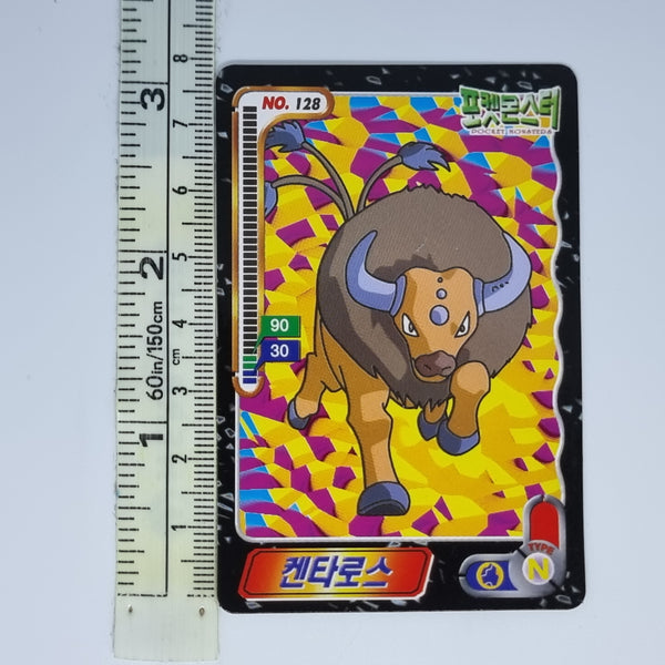 Korean Pokemon Ddakji Card (2000) - Tauros #3 - 20220817 - BKSHF