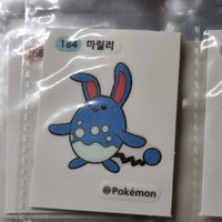 Korean Pokemon Samlip Bread Dibudibu Seal Sticker (2022) (STILL IN PACK) - #184 Azumarill #02 - 20221031