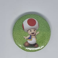 Retro World Korea Handmade 1" Pins - Super Mario Series - Toad - 20230209