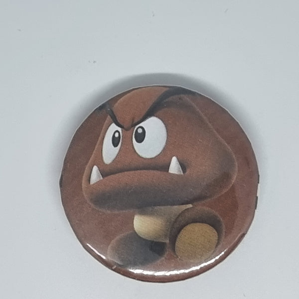 Retro World Korea Handmade 1" Pins - Super Mario Series - Goomba - 20230209