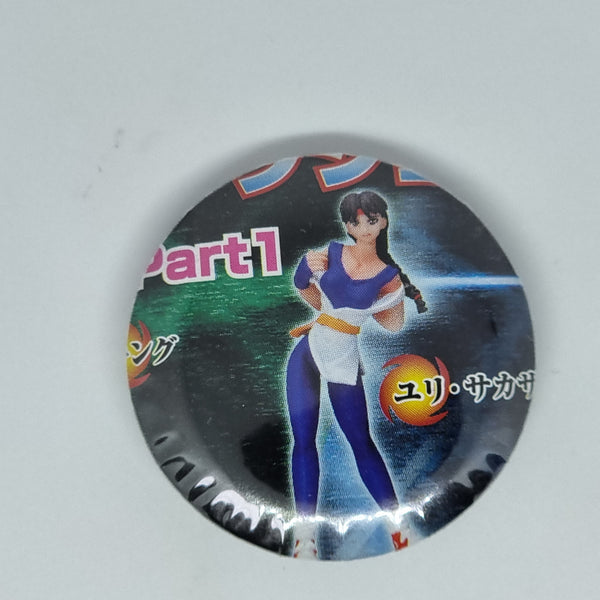 Retro World Korea Handmade 1" Pins -  SNK / King of Fighters Gashapon Figure - Yuri - 20230209B