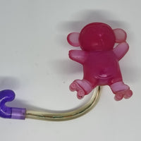 Roller Skating Monkey Dude w/ Bendable Tail - Clear Purple - 20230318