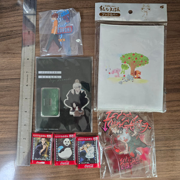 Random Anime Goods Lot (Acrylic Stand Figures, Book Cover, and Mini Notebooks) - 20240211 - RWK281