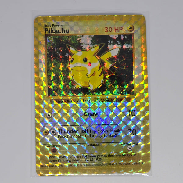 Vintage Pokemon Boot Vending Machine Sticker Card - Prism / Holo / Foil / etc. - Pikachu - 20240305B - RWK294 - BKSHF