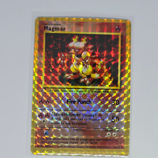 Vintage Pokemon Boot Vending Machine Sticker Card - Prism / Holo / Foil / etc. - Magmar - 20240305B - RWK294 - BKSHF