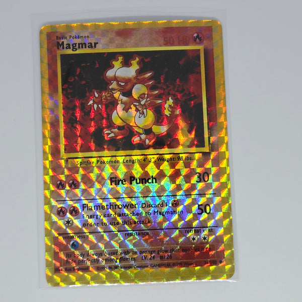 Vintage Pokemon Boot Vending Machine Sticker Card - Prism / Holo / Foil / etc. - Magmar - 20240307B - BKSHF