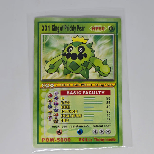 Pocket Monster Pedigree Cards (Chinese Pokemon Boot Card Series) - King of Prickly Pear - 20240307C