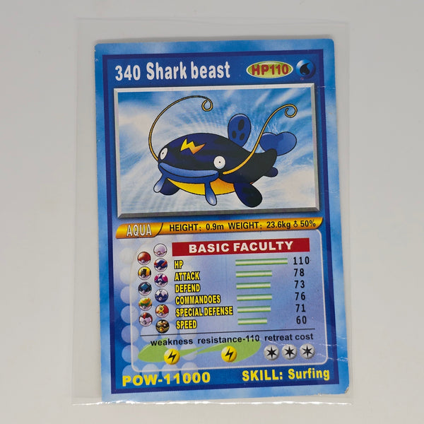 Pocket Monster Pedigree Cards (Chinese Pokemon Boot Card Series) - Shark Beast - 20240307C