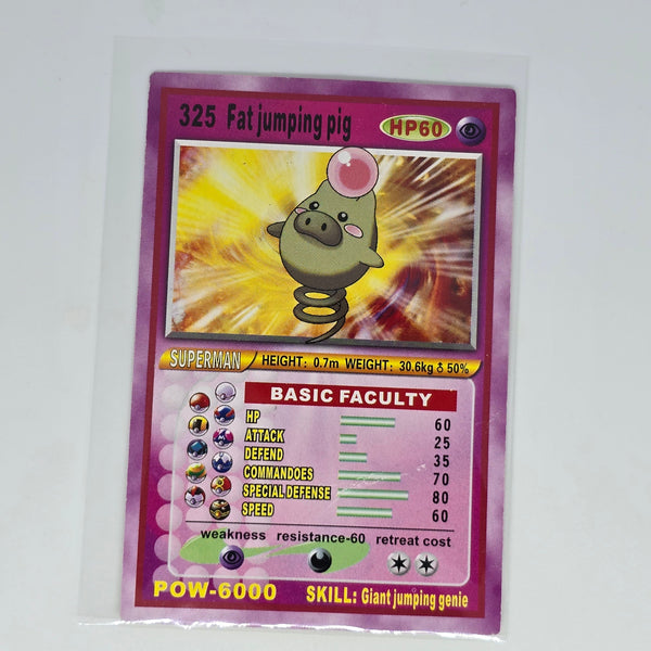 Pocket Monster Pedigree Cards (Chinese Pokemon Boot Card Series) - Fat Jumping Pig - 20240307C