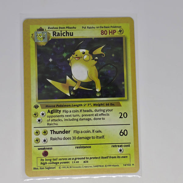 Pokemon Holo Foil Modern Boot Cards - Raichu - 20240307C