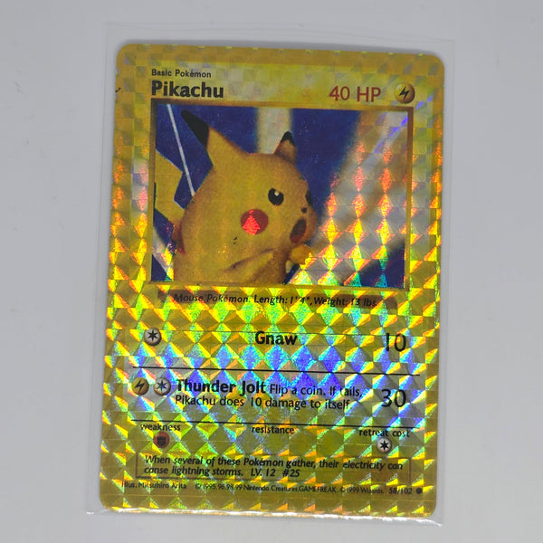 Vintage Pokemon Boot Vending Machine Sticker Card - Prism / Holo / Foil / etc. - Pikachu #02 - 20240312B - RWK299