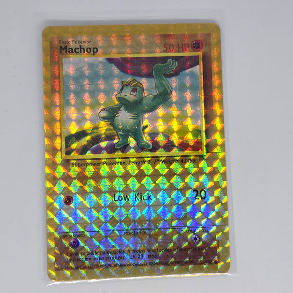 Vintage Pokemon Boot Vending Machine Sticker Card - Prism / Holo / Foil / etc. - Machop - 20240312B - RWK299