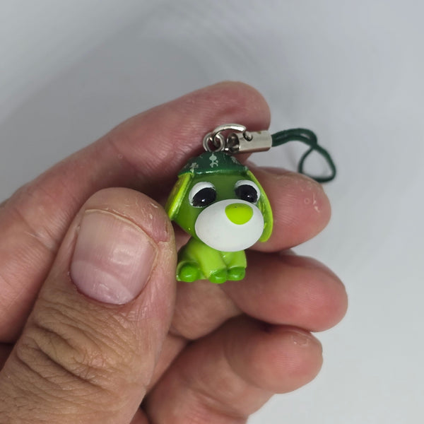 Green Tea Mascot Dog Keychain Charm Strap Thing #02 - 20240313B - RWK300