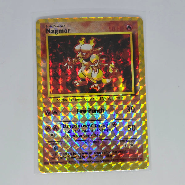 Vintage Pokemon Boot Vending Machine Sticker Card - Prism / Holo / Foil / etc. - Magmar - 20240314B