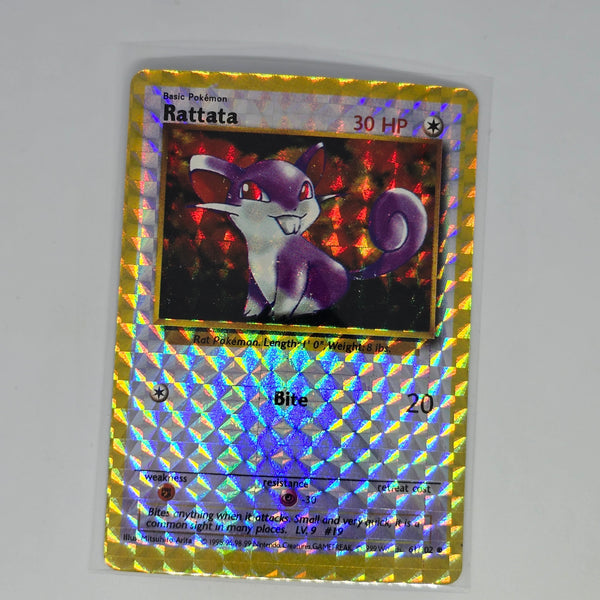 Vintage Pokemon Boot Vending Machine Sticker Card - Prism / Holo / Foil / etc. - Rattata - 20240314B