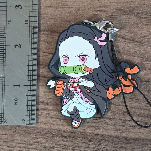 Demon Slayer Rubber Mascot Keychain Charm Strap - Nezuko Kamado - 20240315