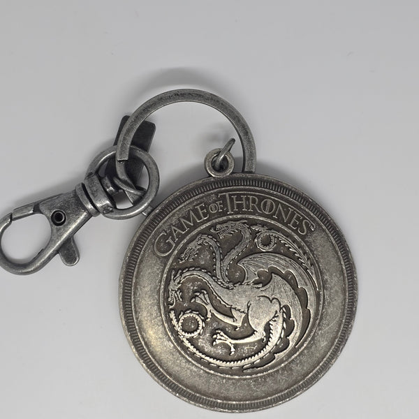 Game Of Thrones Metal Sheild Official Keychain - House Targaryen - 20240318B